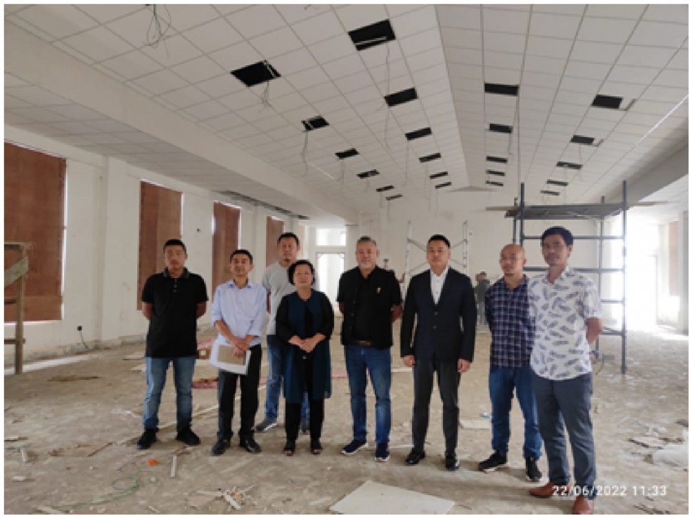 Advisor Law & Justice, Nagaland, Dr Chumben Murry during the inspection of one of the court rooms at the New High Court Complex Kohima on June 22.